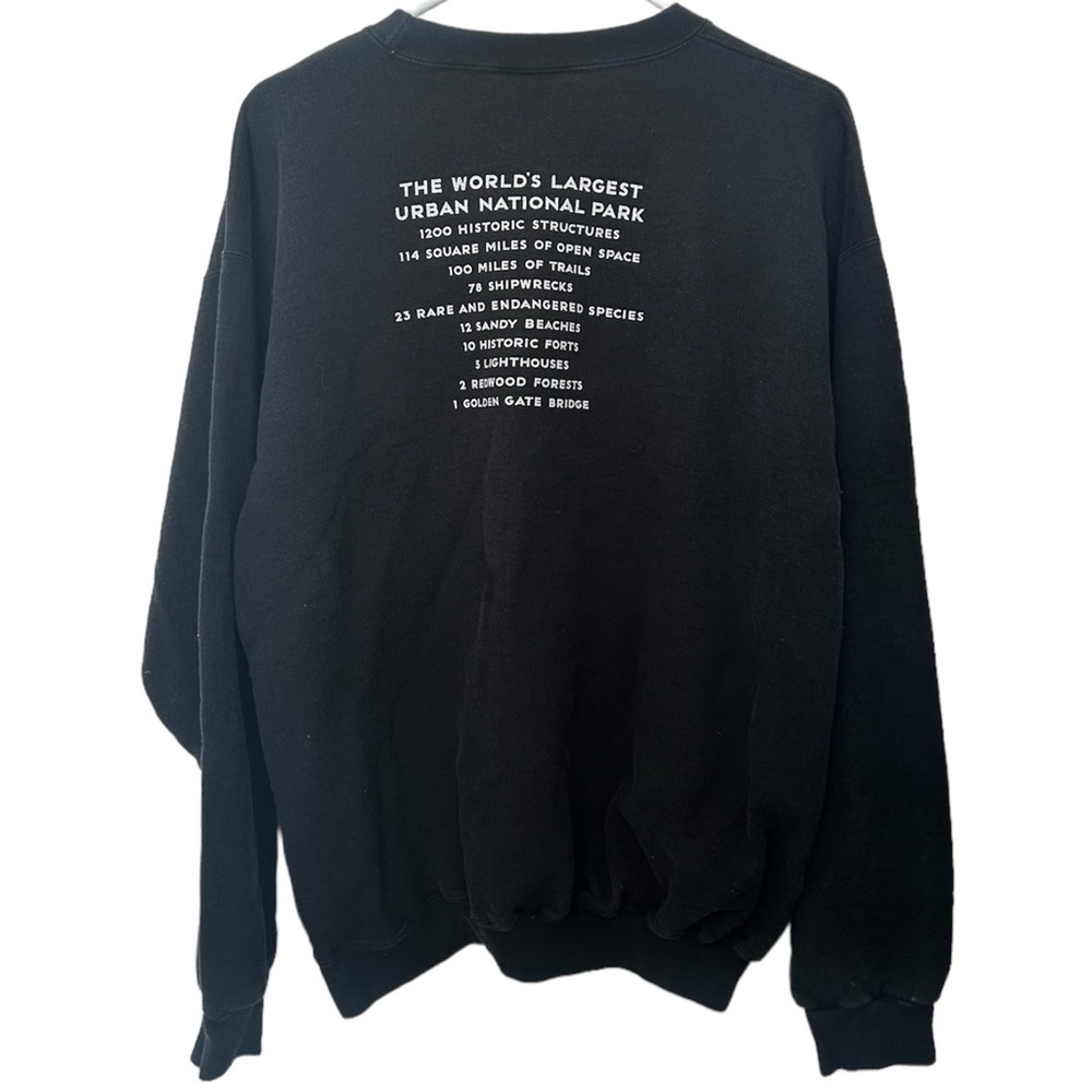 San Francisco Golden Gate Bridge Vintage Crewneck Sweatshirt Hanes Size Medium - Picture 2 of 4